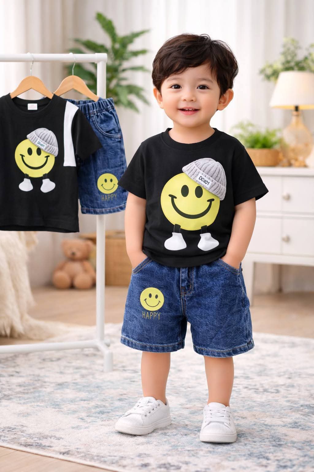 Short Sleeve t-shirt+Denim pant set