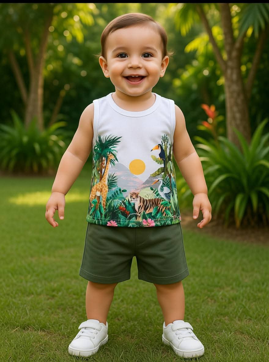 Sleeveless T-shirt set