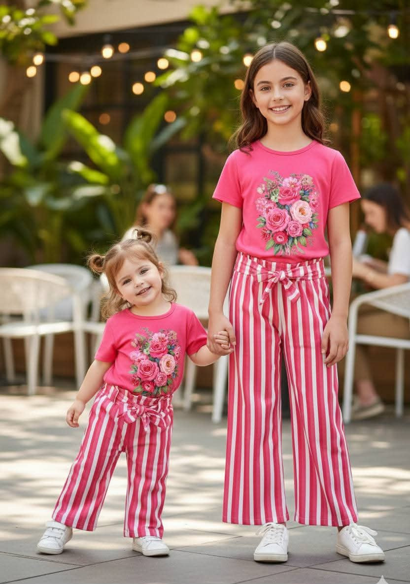 Exclusive Long pant+Half sleeve T-shirt set