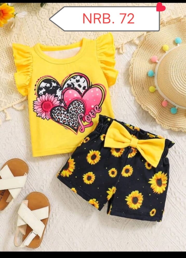 Fantasy Printed Short Sleeve T-shirt Set for your Kids