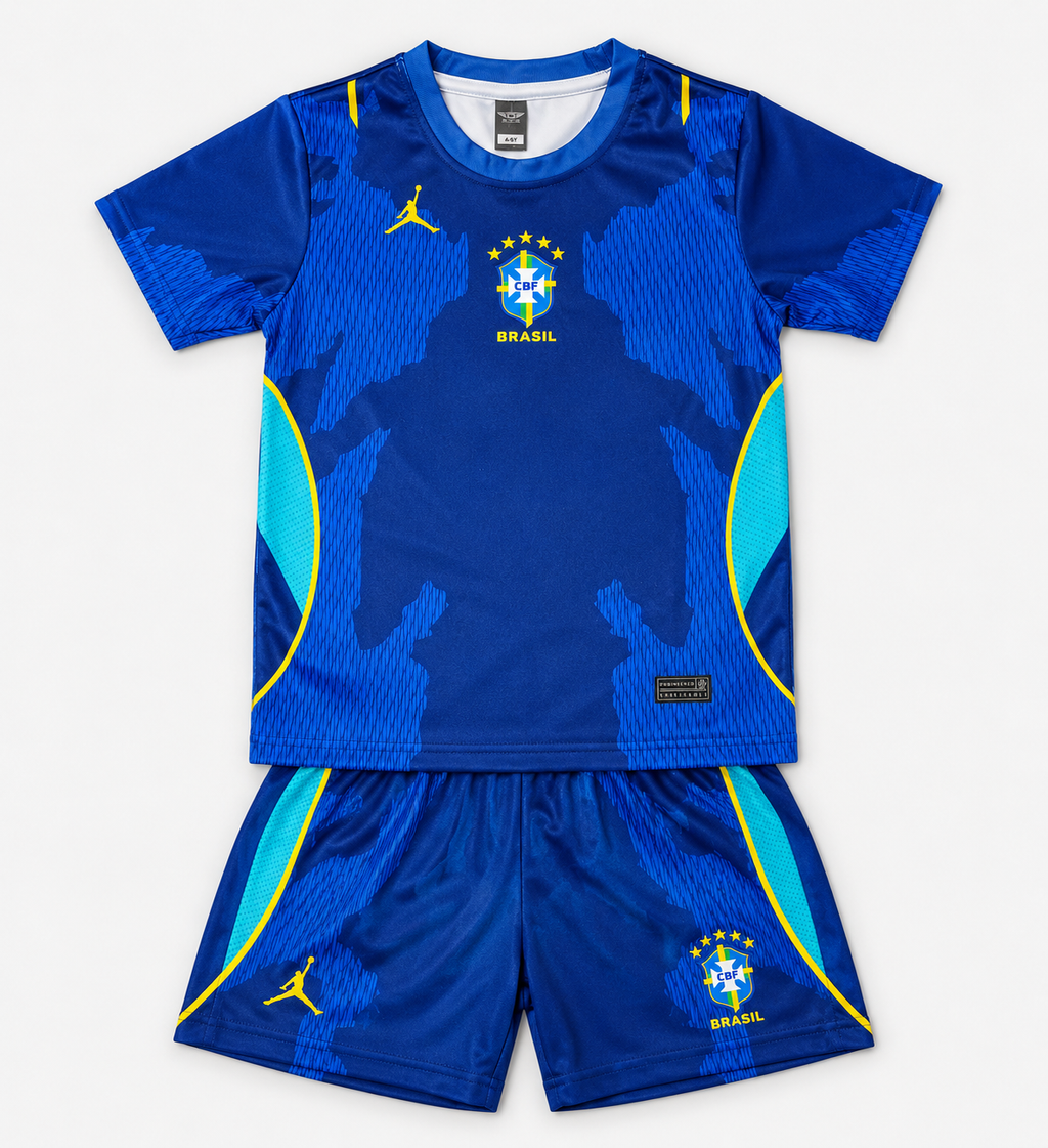 Argentina/Brasil Home & Away Jersy+Half Pant Set of WC 2026 Edition for ur Kids