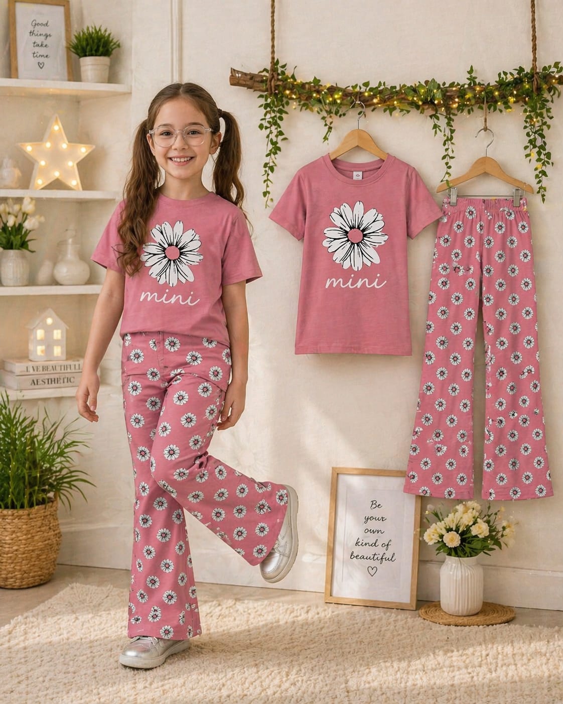 Gorgeous & Comfortable Combo Set for ur Princess (T-shirt+Long Pant)