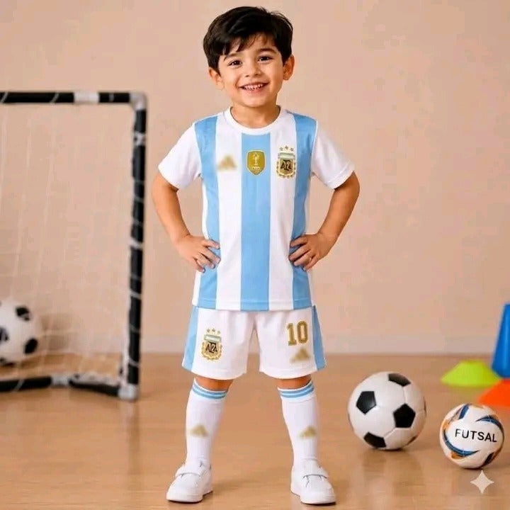 World Cup 2026 Home Jersey set of Argentina & Brasil For Ur Kids