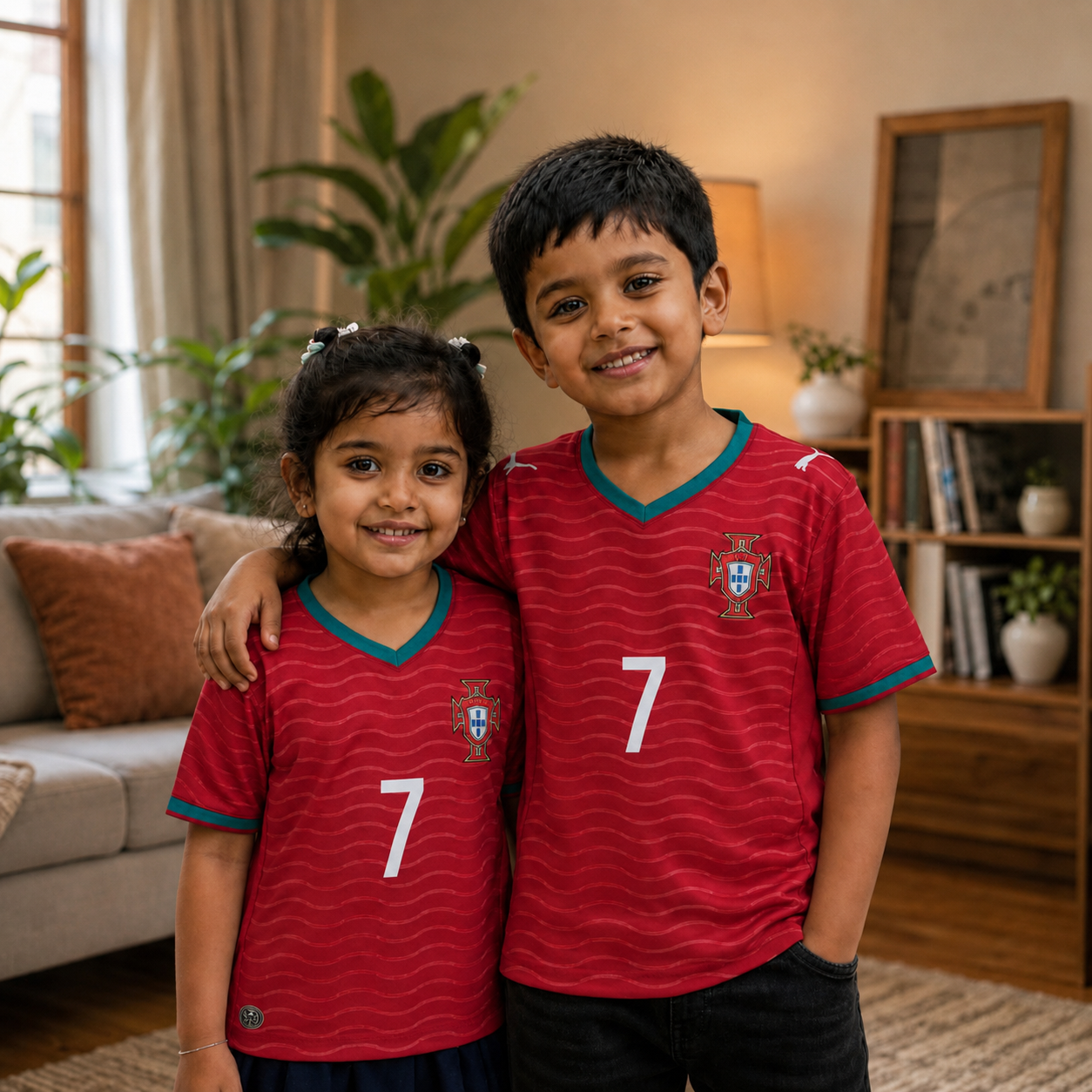 Portugal Home Edition (Red color) Jersy for Your Kids 👕🩷