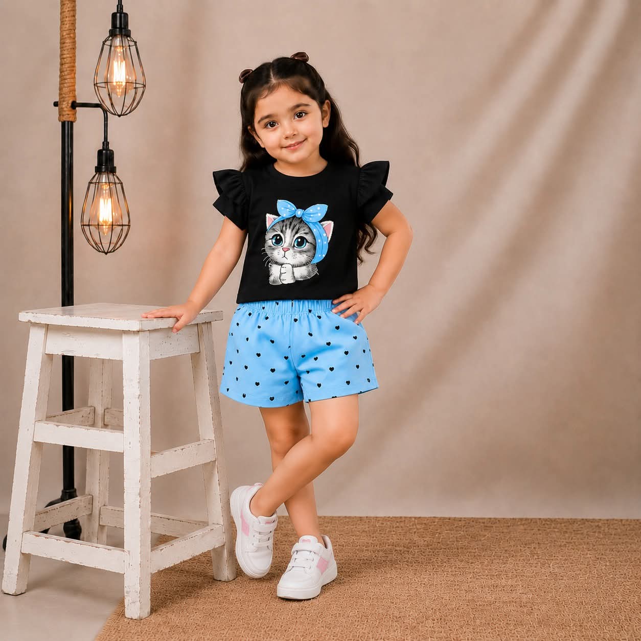 Kids Fancy Short Sleeve Set