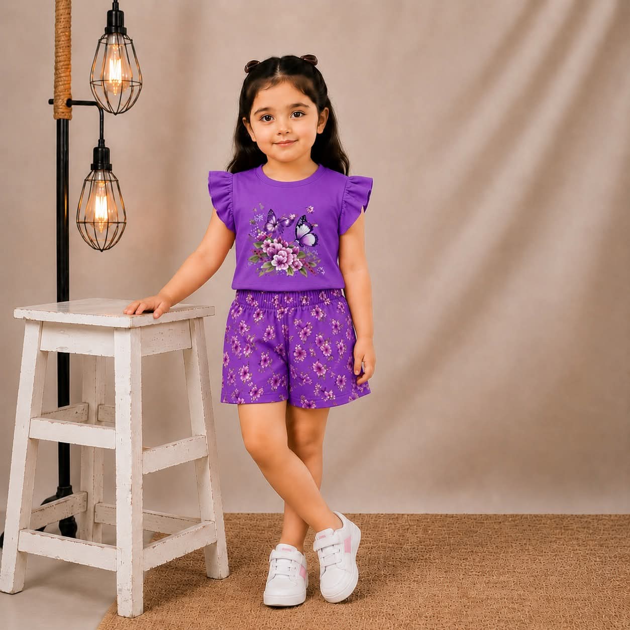 Kids Fancy Short Sleeve Set