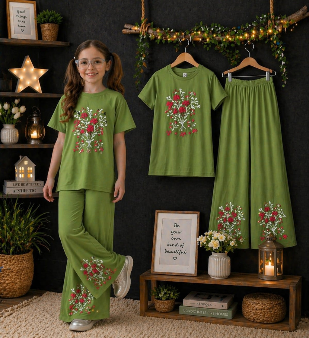 Gorgeous & Comfortable Combo Set for ur Princess (T-shirt+Long Pant)