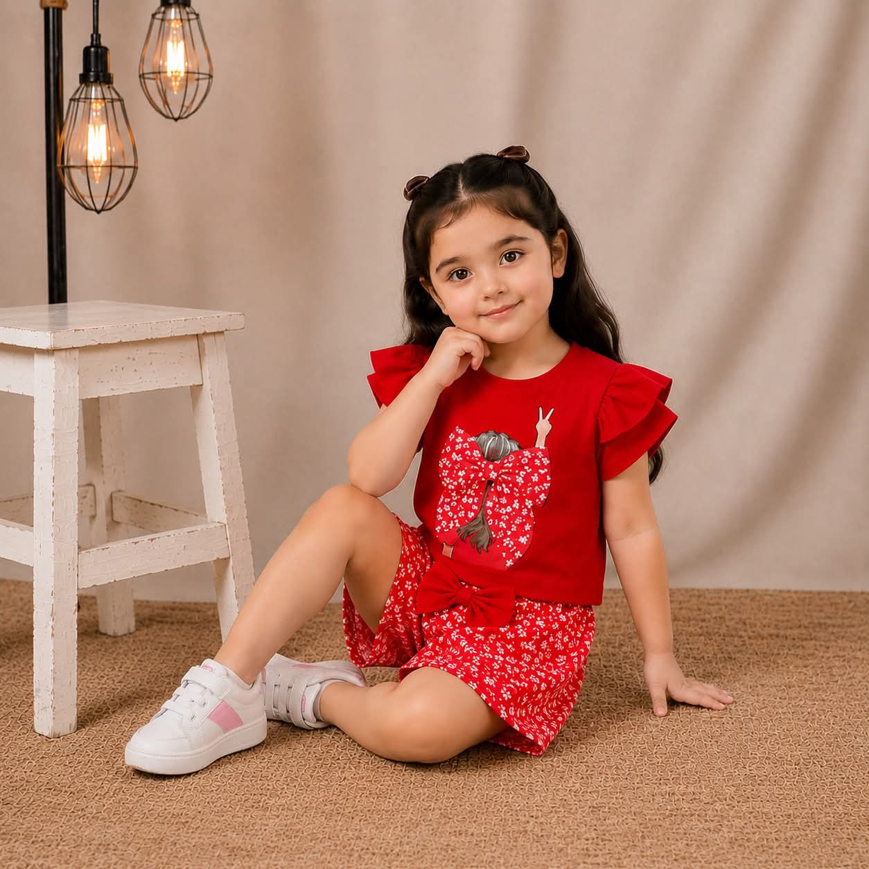 Kids Fancy Short Sleeve Set