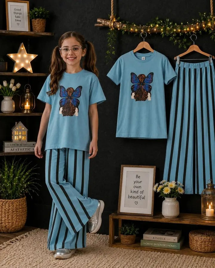 Gorgeous & Comfortable Combo Set for ur Princess (T-shirt+Long Pant)