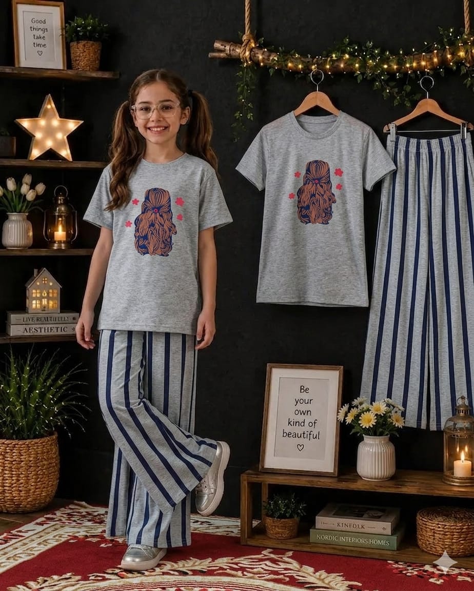 Gorgeous & Comfortable Combo Set for ur Princess (T-shirt+Long Pant)